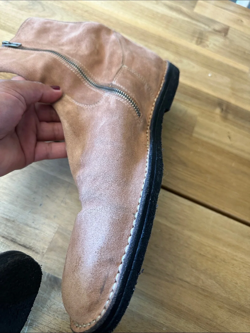 ANN DEMEULEMEESTER suede boots